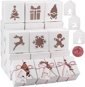 Customized Christmas Cookie White Print Bakery Insulation Pastry Boxes with Clean Window
