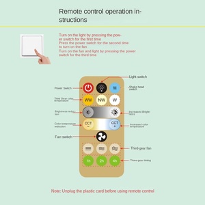 Ventilador de techo eléctrico moderno Ventiladores de techo para el hogar con luces Led Control remoto Ventilador de refrigeración de aire de techo para el FSD-04 - Product Image 3