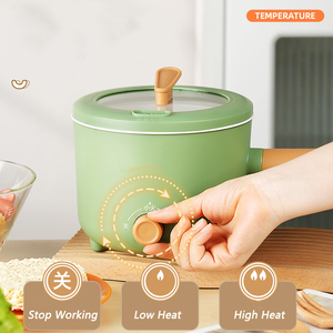 หม้อหุงข้าวไฟฟ้าขนาดกะทัดรัดหุ้มฉนวนสองระดับ, หม้อต้ม1.5L อเนกประสงค์สำหรับหอพักนักเรียนสำหรับ<span class=keywords><strong>ทำ</strong></span>ก๋วยเตี๋ยวไฟฟ้าในครัวเรือน - Product Image 2