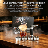 Kit Fumeur à Whisky avec Infuseur en Verre, Torche Premium et Set de Copeaux de Bois pour Bars et Amateurs de Whisky et de Bourbon