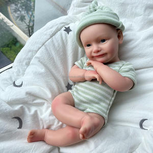 Littleslove, juguete suave de 16 pulgadas, cuerpo completo, silicona sólida, lavable, Bebe <span class=keywords><strong>Reborn</strong></span>, piel pintada en 3D, muñeca de moda Original para niña - Product Image 4