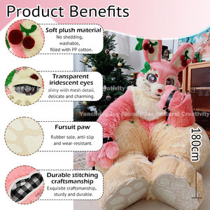 Disfraz de Mascota Personalizado de Cuerpo Completo de Zorro o Conejo con Diadema de Animal para Carnaval de Venecia - Product Image 2