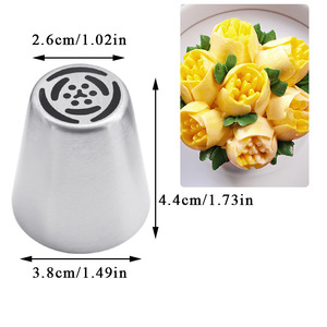 Stainless Steel Piping Tips Set Flower Shape Reusable Butter <b>Cake</b> <b>Decorating</b> Tools Birthday Baking <b>Supplies</b> - Product Image 4