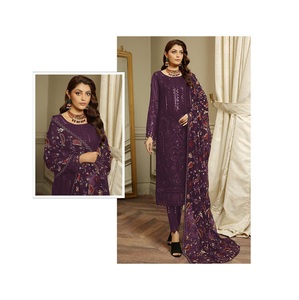 Venta al por mayor Suppler de Georgette Salwar Kameez con bordado trabajo traje paquistaní para mujeres colección de lujo - Product Image 1