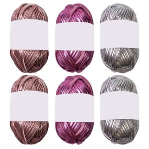 Metallic Melange Eco-Polyester T-Shirt Yarn for Handmade Bags - Product Image 2