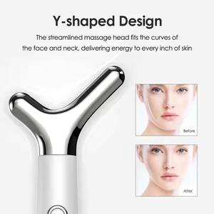 Masajeador de ojos mágico eléctrico de acero inoxidable ABS en forma de Y Popular Dispositivo de varita de masaje <span class=keywords><strong>Facial</strong></span> en V para Reino Unido/UE/CN - Product Image 3