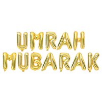 Fournitures islamiques musulmanes Hajj Mubarak Omra Ballons en aluminium décoration islamique musulmane Ballons pour Eid Hajj et Omra Décoration