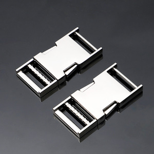 Hebilla Deslizante de Aleación Metálica para Bolsos, Color Plata y Negro, Duradera - Product Image 1