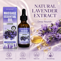 Huile Essentielle de Massage à la Lavande SiFULAND 60ml, Huile de Massage Corporel Nourrissante en Profondeur, Soulagement du Stress, OEM, Étiquette Privée, Approvisionnement en Gros