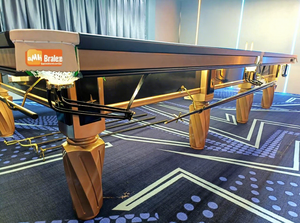 Tavolo da Snooker Professionale da 12 Piedi con Sponde in Acciaio, Tasche in Pelle e Sistema di Riscaldamento - Product Image 6