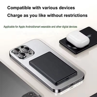 Batería Externa Magnética Ultrafina Personalizable de 5000 mAh/10000 mAh, Cargador Magnético Inalámbrico de 15 W, Carga Rápida PD20W, Batería Externa Delgada