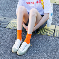 Chaussettes respirantes pour femmes Whale, chaussettes colorées pour femmes, 100% coton biologique, chaussettes unies