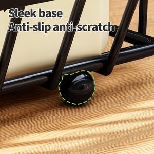 2 Tier Metal Mesh Wire Cozinha Vegetable Fruits <span class=keywords><strong>Basket</strong></span> Storage Rack Com Cabo De Madeira e Ganchos De Banana - Product Image 6