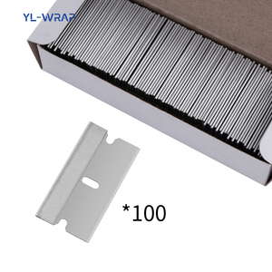 Raclette de sécurité en acier inoxydable de haute qualité pour le retrait de colle et d'autocollants, outil pour le covering automobile et le décapage de vitres YL- - Product Image 5