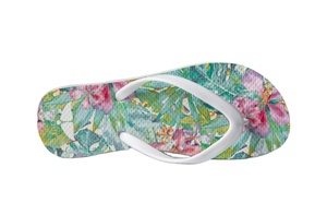 <strong>Women's</strong> Platform <strong>Flip</strong> <strong>Flop</strong> Sandals with Cushioning Summer &amp; Spring Season Full Colorful Print - Product Image 5