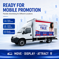 Écran d'affichage LED mobile pour camion/remorque/voiture, panneau publicitaire HD P3 P4 P5, publicité sur véhicule, étanche