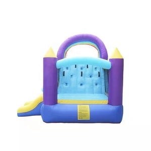 Tobogán de agua inflable <span class=keywords><strong>con</strong></span> <span class=keywords><strong>piscina</strong></span>, casa de castillo hinchable de arcoíris grande a la venta/<span class=keywords><strong>alquiler</strong></span>, tobogán de agua flotante inflable - Product Image 1