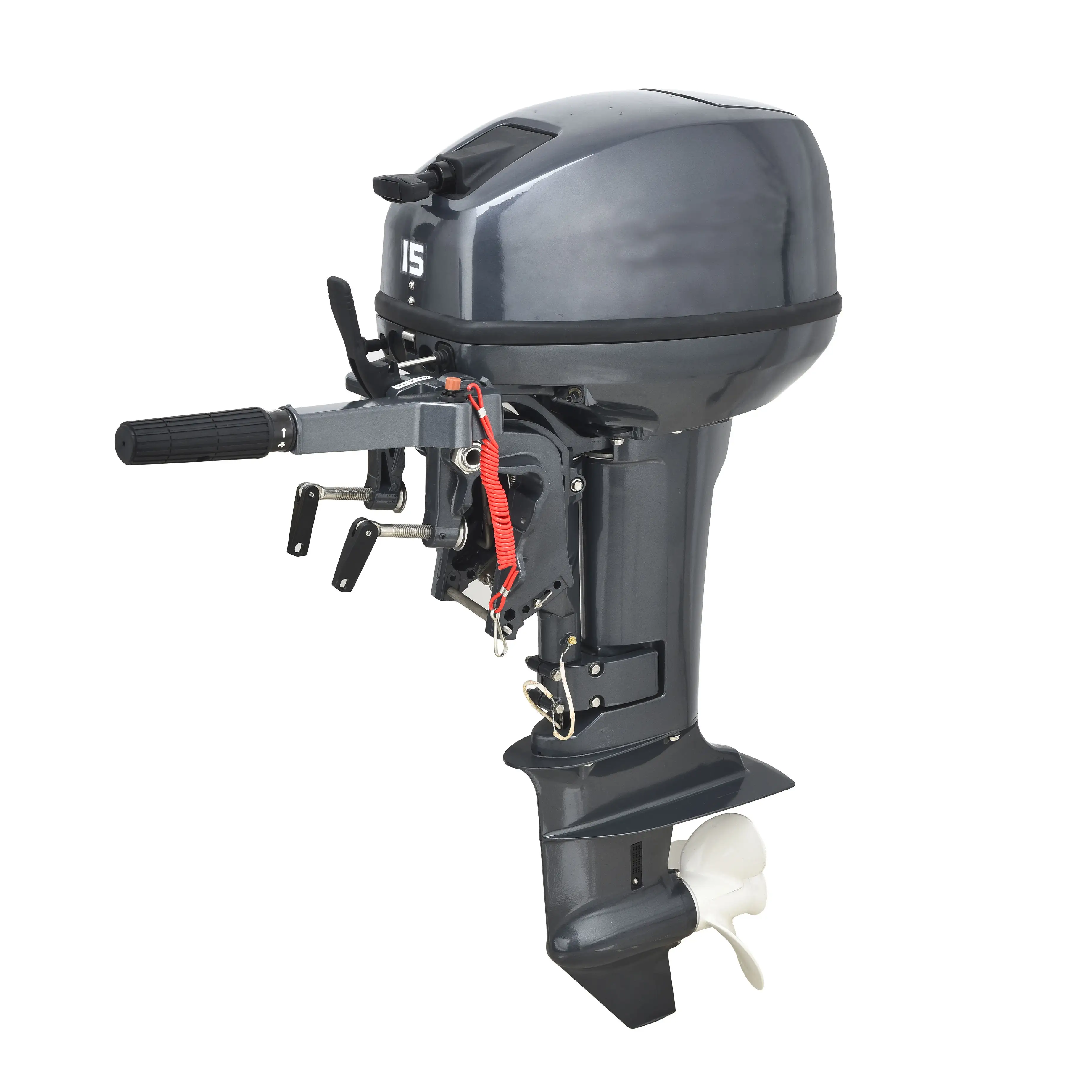 15HP Water-Cooled Outboard Boat Engine with 246CC for Marine Use