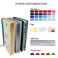 Service d'impression personnalisé OEM, vente en gros, couverture souple en cuir PU imprimée en couleur, cadeau religieux, livre biblique d'église