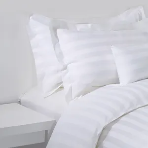 ELIYA Luxury Wholesale Custom White Three-strip Queen Hotel Bedding Set