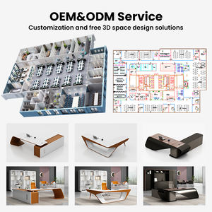 Schreibtisch Mesa De Escritório Executivo De Luxo Ceo Branco Conjunto De Mesa De Escritório Móveis De Escritório Escritório Escritório Comercial - Product Image 2