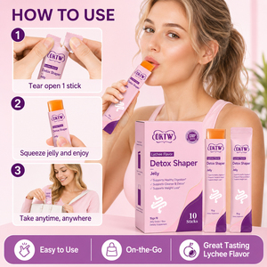 OKTW Detox Slim Jelly Sticks saveur orange, perte de poids, détox, soutien à la digestion, complément <span class=keywords><strong>alimentaire</strong></span>, 15 bâtonnets - Product Image 2