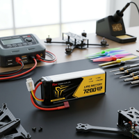 Batterie LiPo OEM 2S 7.4V 7200mAh 100C à décharge élevée pour drone de course FPV RC, pack de batteries polymère au lithium pour modélisme RC