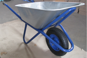 <span class=keywords><strong>Brouette</strong></span> industrielle robuste de 90 L en métal galvanisé avec <span class=keywords><strong>roue</strong></span> en caoutchouc pour le marché russe - Product Image 4