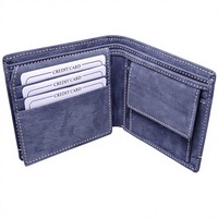 Dompet Saku Ramping Kulit Sapi Asli Fashion Pria Pola Bintang Terbuka Pendek Tahan Air Penyerap Keringat Bordir Huruf 4