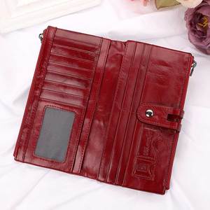 Humerpaul Mujer Teléfono embrague monedero moda señora cremallera tarjetero bolsa niñas dinero clip lujo cuero real mujer cartera - Product Image 3
