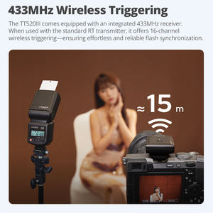 <span class=keywords><strong>Flash</strong></span> Speedlite Wireless Universale Godox TT520III THINKLITE per Fotocamere DSLR Canon Nikon Pentax Olympus per Canon EOS 90D - Product Image 2