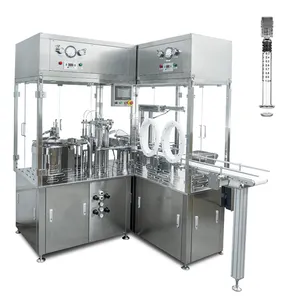Automatische vakuum-Blasenfreie vorgefüllte Luer-Sperre-Injektion sterile Glas-Spritze-Abfüllmaschine