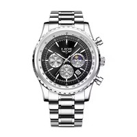 Montre homme OEM LIGE 8989, montre à quartz de luxe, chronographe en acier inoxydable, montres pour hommes, décontractées, lumineuses, étanches, avec date