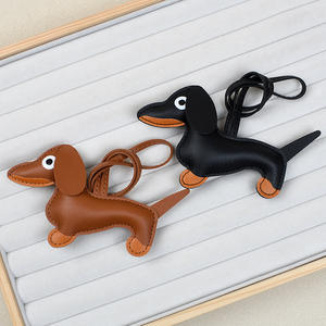 Goreal tas Fashion pesona sabuk wanita gesper lucu anjing kulit PU gantungan kunci pesona tas kasual dan aksesori pakaian - Product Image 3