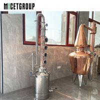 Distillateur d'alcool en acier inoxydable de petite capacité 50l Distillateur de bière en cuivre Distillateur de rhum Distillation Liqueur à vendre