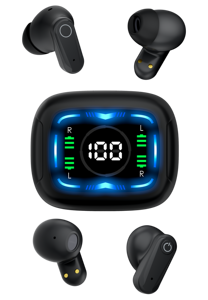 Audífonos In-Ear Inalámbricos TWS para Juegos Tour J33 con Estuche, Pantalla Digital, Resistentes al Agua IPX-5, 3-5 Horas de Reproducción, Audífonos Deportivos - Product Image 3