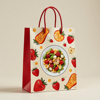 Sac en papier personnalisé avec logo, recyclé, de luxe, pour la restauration à emporter, sac cadeau, sac de shopping avec poignée