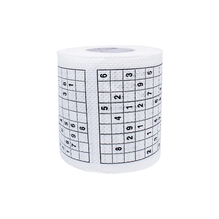 Rollo de papel higiénico de 1/2/3 capas de baño con núcleo impreso, paquete de habitación blanco liso de bambú con impresión personalizada, venta al por mayor