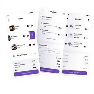 Aplicación móvil para pedidos en restaurantes para explorar menús, realizar pedidos, realizar seguimiento de entregas y administrar preferencias alimenticias. - Product Image 1
