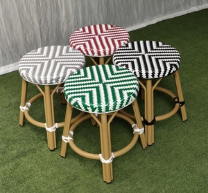<span class=keywords><strong>Chaise</strong></span> de <span class=keywords><strong>terrasse</strong></span> de restaurant en aluminium pour l'extérieur, <span class=keywords><strong>chaise</strong></span> de <span class=keywords><strong>bar</strong></span> française, chaises et tables de jardin imperméables, meubles d'extérieur en rotin rétro - Product Image 5