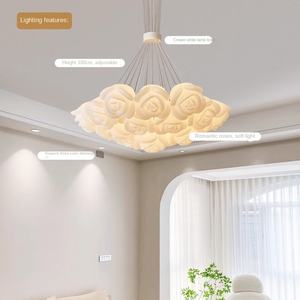 Lampe à suspension LED Rose Lustre boule Maison Intérieur Villa Atelier Télécommande Simplement Conçu Salon Salle à manger Lobby Plafond - Product Image 5