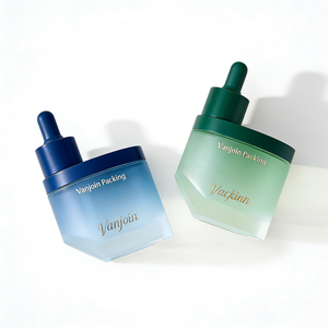 Botellas de Vidrio Geométricas Pentagonales de 50 ml con Gotero, Color Degradado, Envase Vacío para Suero, para Envasado de Cosméticos y Productos para el Cuidado de la Piel - Product Image 1