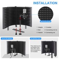 Supports et supports professionnels de podcast de cabine vocale d'enregistrement de microphone en métal et en plastique