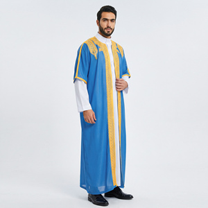 Vente en gros Eid : Abaya, Bisht, Boubou, Thobe, Kamis pour hommes, style marocain, Dubaï, Turquie, vêtements musulmans - Product Image 4