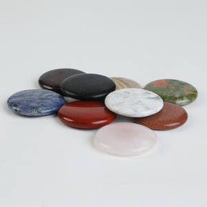 Handmade 30mm Polido Cabochão Plana Esculpida Disco De Pedra De Cristal 3mm Espessura Semi Preciosas Pedras Preciosas Artesanato para Fazer Jóias - Product Image 2