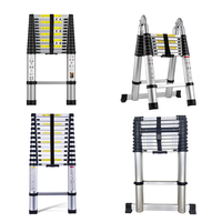 Échelle compacte en aluminium pliable, échelle télescopique à haute résistance pour une performance intensive