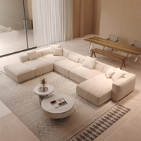 Sofá de Terciopelo en Forma de L, Sofá Modular Seccional, Sofá de Salón Moderno