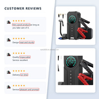 Démarreur de Voiture Portable 12V 2000A PD45W avec Pompe à Air et Lumière LED, Batterie Externe 16000mAh pour Gonflage de Pneus, Accessoires Auto