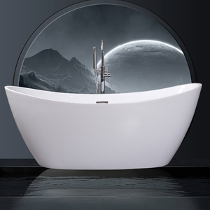 <span class=keywords><strong>Baignoire</strong></span> autoportante moderne personnalisable, couleur blanche, profonde, avec drain, <span class=keywords><strong>petite</strong></span> taille, fonctionnalités de bain à remous, appartement, intérieur - Product Image 5