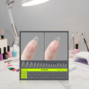 Winsome Beauty: Unghie Finte in Gel Morbido a Mezza Copertura, Forma Quadrata, 300 Pezzi/Scatola per Unghie Corte - Product Image 1